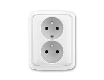 Zsuvka dvojnsobn s ochrannmi kolky ABB Tango 5512A-2349 B - bl