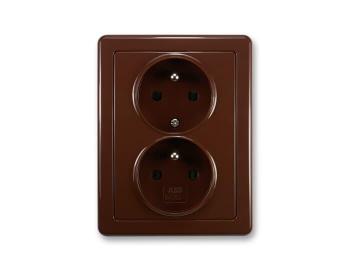 Zsuvka dvojnsobn s ochrannmi kolky ABB Swing 5512G-C02349 H1 - hnd