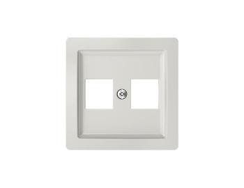 Kryt zsuvky komunikan pm (2x), s kovovm upevovacm tmenem ABB Swing 5014G-A02018 S1 - svtle ed