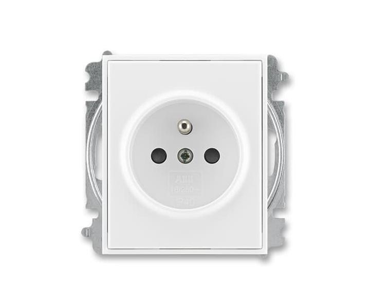 Zsuvka jednonsobn s ochrannm kolkem, s clonkami (typ 6619) ABB Element 6619E-A06357 03 - bl / bl
