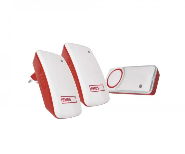 Bezbateriov� domovn� bezdr�tov� zvonek Emos P5750.2R do z�suvky, IP44