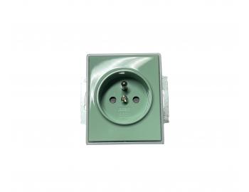 Z�suvka jednon�sobn� ABB Element-Time 5518E-A02359 22, s clonkami - ag�ve/ledov� b�l�