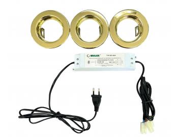 Sada halogenovch lamp Brilux 4905-3, 20 W - mosaz