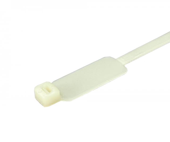 Stahovac� p�sek plastov� p��rodn� RTID-675, 190x5 mm, popisov� pole - 100 ks