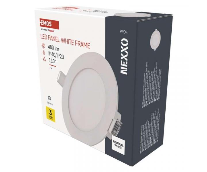 LED vestavn svtidlo NEXXO, kruhov, bl, 7W, neutrln bl Emos ZD1125