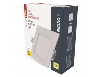 LED vestavn svtidlo NEXXO, tvercov, bl, 7W, tepl bl Emos ZD2124