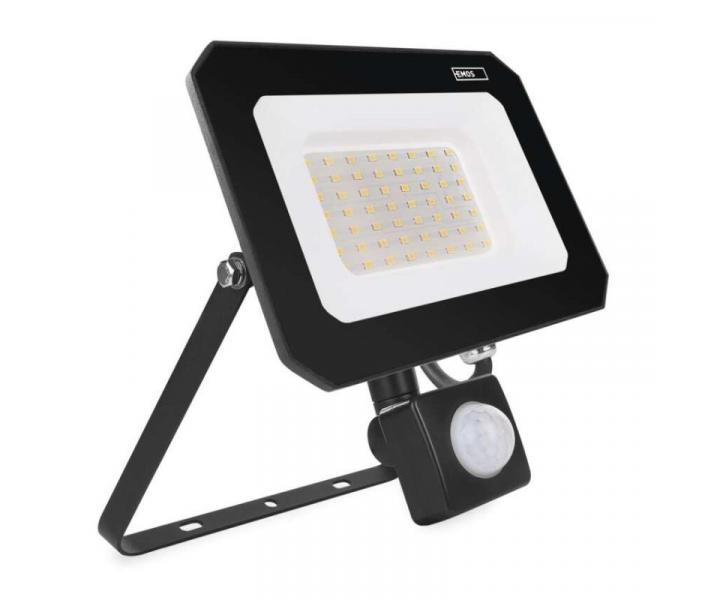 LED reflektor SIMPO s pohybovm idlem, 50 W, ern, neutrln bl Emos ZS2343