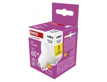 LED rovka Classic MR16 / GU10 / 7 W (60 W) / 806 lm / neutrln bl Emos ZQ8E43