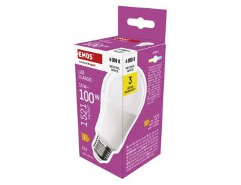 LED rovka Classic A60 / E27 / 13 W (100 W) / 1521 lm / neutrln bl Emos ZQ5E63