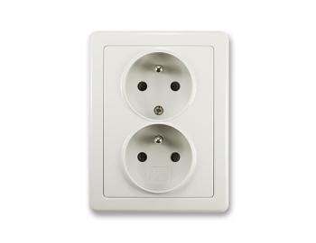 Zsuvka dvojnsobn s ochrannmi kolky ABB Swing 5512G-C02349 S1 - svtle ed