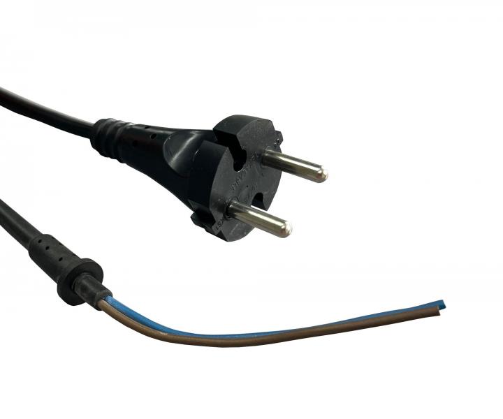 Flexo PVC šňůra 862071-1-2/2.20, 2x0,75, rovná vidlice, černá - 2,20 m