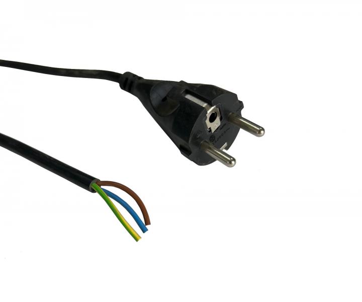 Flexo PVC šňůra 863109-1-1/1,5, 3Gx1, rovná vidlice, černá - 1,5 m