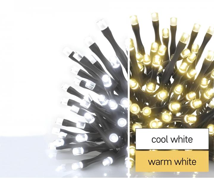 LED vánoční řetěz Emos Standard D1AN01, IP44, venkovní, teplá/studená bílá - 10 m