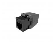 Konektor/keystone CAT6 UTP Solarix SXKJ-6-UTP-BK-SA, samoezn, datov zsuvka RJ45 - ern