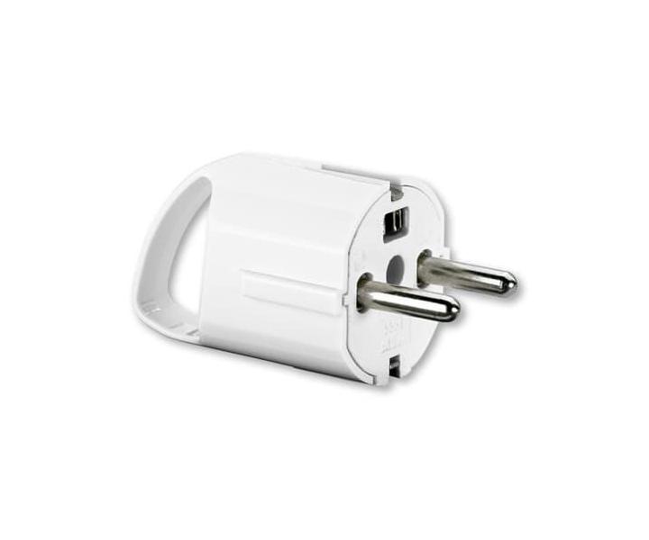 Vidlice sdruen s oukem a postrannm vvodem, 16 A ABB 5537-206 B - bl (RAL 9003)