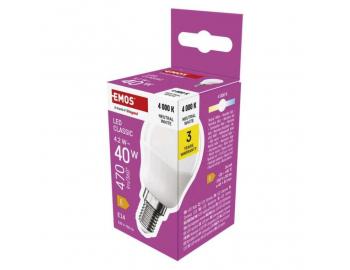 LED rovka Classic Mini Globe / E14 / 4,2 W (40 W) / 470 lm / neutrln bl Emos ZQ1E23