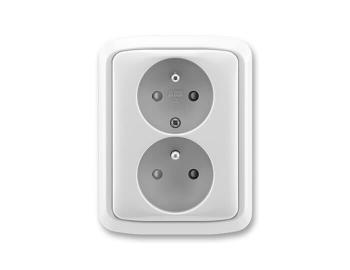 Zsuvka dvojnsobn s ochrannmi kolky, s clonkami ABB Tango 5512A-2359 S - ed