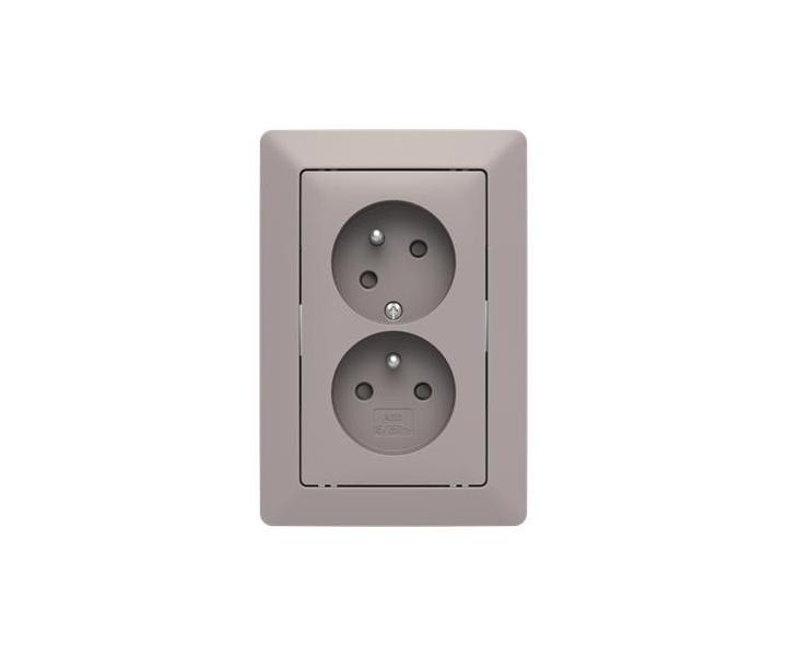 Zsuvka dvojnsobn, s clonkami, s natoenou dutinou ABB Zoni 5513T-C02357 144 - greige / bl