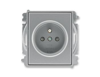 Zsuvka jednonsobn s ochrannm kolkem, s clonkami (typ 6619) ABB Time 6619E-A06357 36 - ocelov