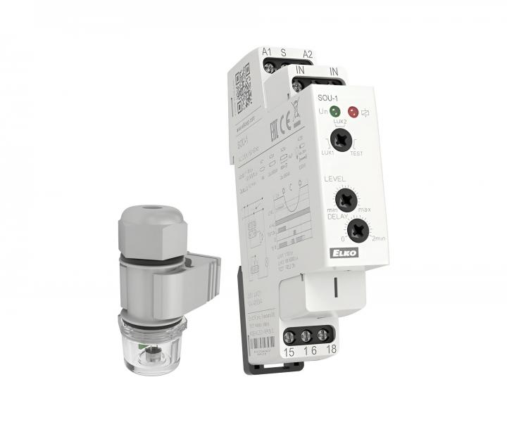 Soumrakov analogov spna Elko SOU-1/230V 7551, idlo, SKS-100 extern senzor