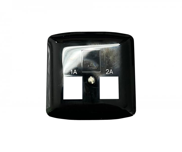 Kryt dvojnsobn zsuvky telefonn ABB Tango 5013A-A119N - ern