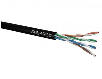 Datov kabel UTP-PE 5E Solarix SXKD ern venkovn - 1 metr