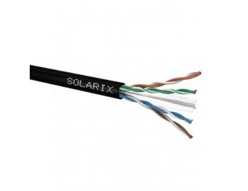 Datov kabel CAT6 UTP-PE 5E Fca 27655193 Solarix ern venkovn - 1 metr