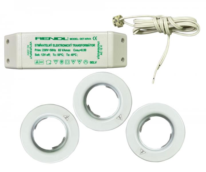 Sada vestavnch halogenovch svtidel Rendl SHP3205/2, G4, 220-240 V, 3x 20 W - bl