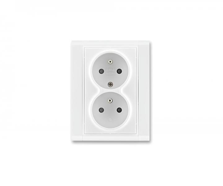 Z�suvka dvojn�sobn� ABB Element-Time 5512F-C02359 03, s clonkami - b�l�