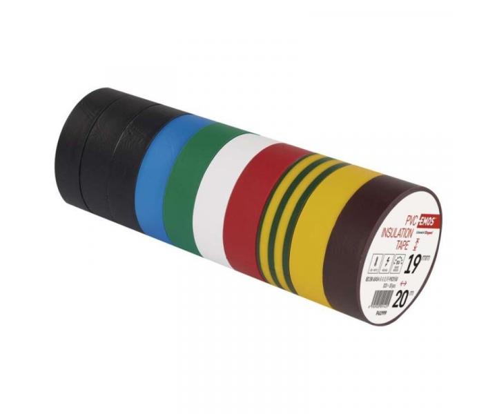Izolan pska PVC 19mm / 20m barevn mix Emos F61999