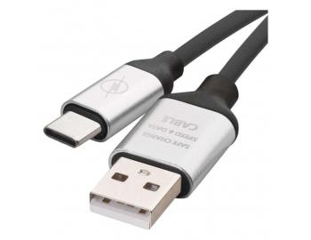 Nabjec a datov kabel USB-A 2.0 / USB-C 2.0, 1 m, ern Emos SM7025BL