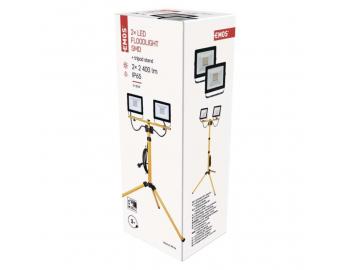 LED reflektor HOBBY SLIM, 2 30W + trojnoka, lut, neutrln bl Emos ZS2231.2