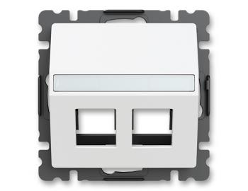 Kryt zsuvky komunikan pm (2x), s upevovacm tmenem ABB Zoni 5014T-A00418 240 - matn bl