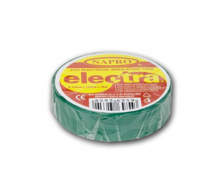 Izolan pska Napro electra PVC 0,13 mm x 15 mm x 10 m, zelen