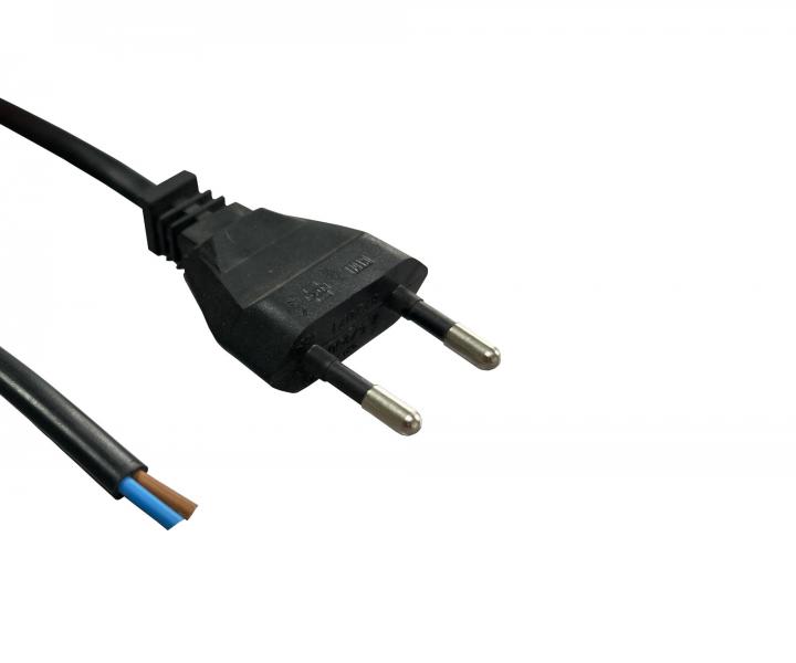 Flexo PVC ra 872071-1-1/2, 2x0,75, rovn vidlice, ern - 2 m