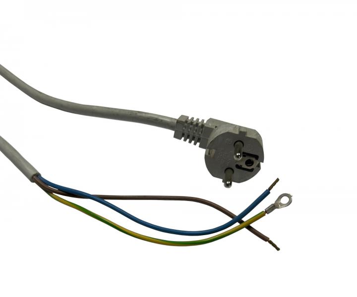 Flexo PVC ra 863157-2-62/3, 3x1,5, 2x dutinky, 1x oko, hlov vidlice, bl, 3 m - II. jakost - popinn