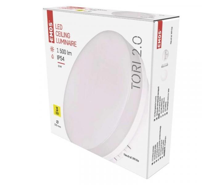 LED pisazen svtidlo TORI, kruhov bl 15W neutrln b., IP54 Emos ZM4321