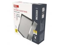 LED pisazen svtidlo NEXXO, tvercov, stbrn, 12,5W, se zmnou CCT Emos ZM6233