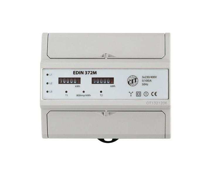 Elektromr 5-100 A, 2 tarif, 3 fzov, mechanick selnk, 7M/DIN SEZ EDIN 372M