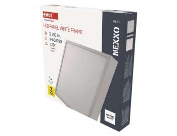 LED pisazen svtidlo NEXXO, tvercov, bl, 28,5W, neutrln bl Emos ZM6155
