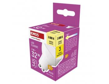 LED rovka Classic MR16 bl/ GU10 / 3 W (32 W) / 345 lm / tepl bl Emos ZQ8E12