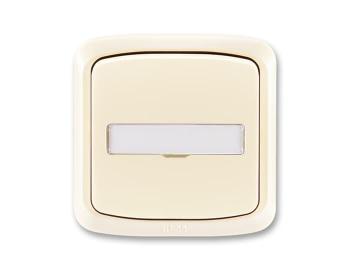 Ovlda zapnac kompl., s prosvtl. popis. polem, az. 1/0, 1/0So, IP44 ABB Tango 3558A-80920 C - slonov kost
