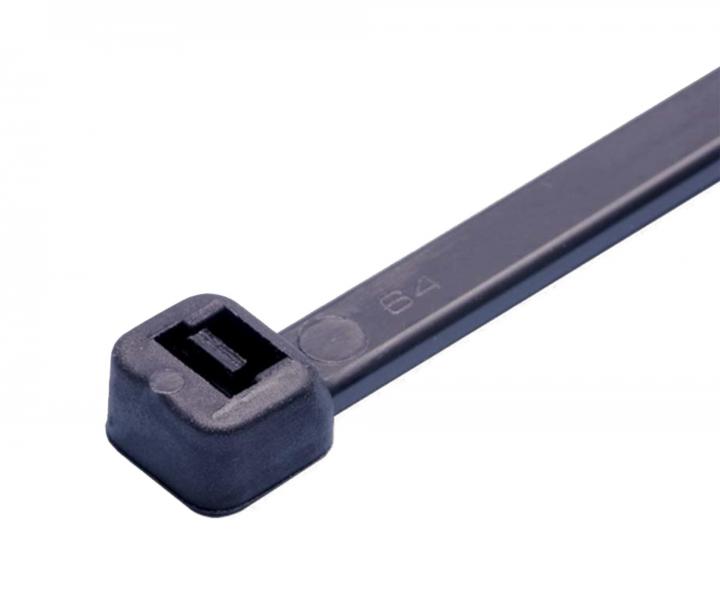 Stahovac psek plastov ern Wapro WT-300HDB 300x7,6 mm - 100 ks