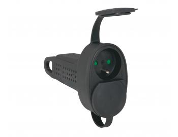 Zsuvka dvojnsobn gumov IP44 Legrand 050575 ern