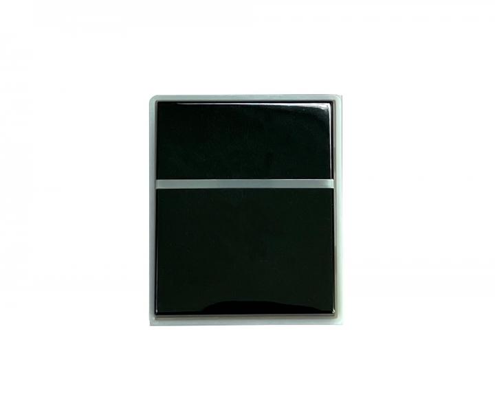 Kryt sp�na�e jednoduch� s pr�zorem ABB Element-Time 3558E-A00653 05 - �ern�/ledov� �ed�