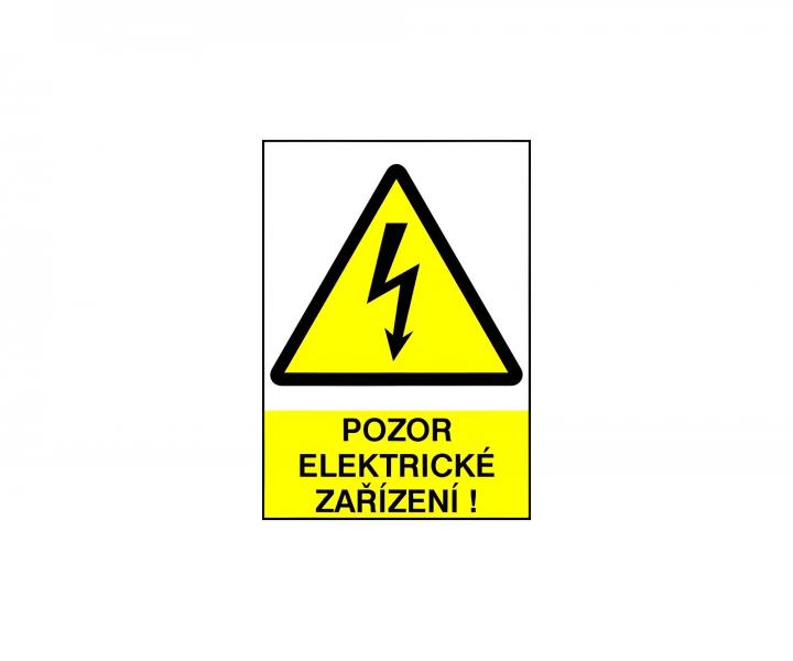 Samolepka "pozor elektrick� za��zen�", 51x74 mm