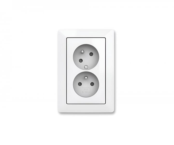 Zsuvka dvojnsobn ABB Zoni 5513T-C02157 500, ochrann kolky, clonky, natoen dutina - bl