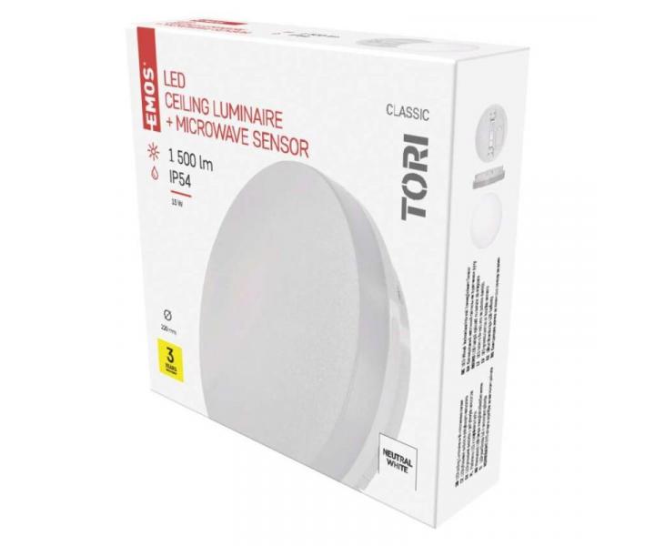 LED pisazen svtidlo TORI s pohyb. idl., kr. 15W n.b., IP54 Emos ZM4328