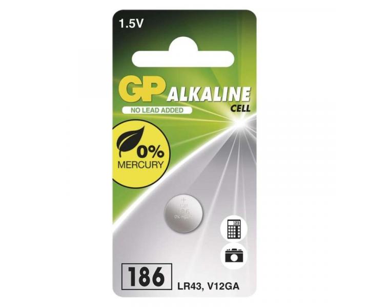 Alkalick knoflkov baterie GP 186F (LR43)