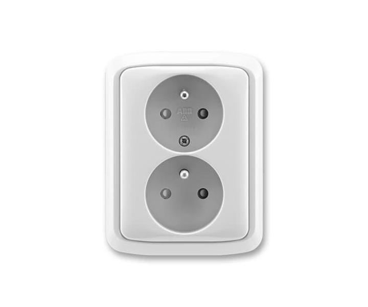 Zsuvka dvojnsobn s ochrannmi kolky, s clonkami ABB Tango 5512A-2359 S - ed